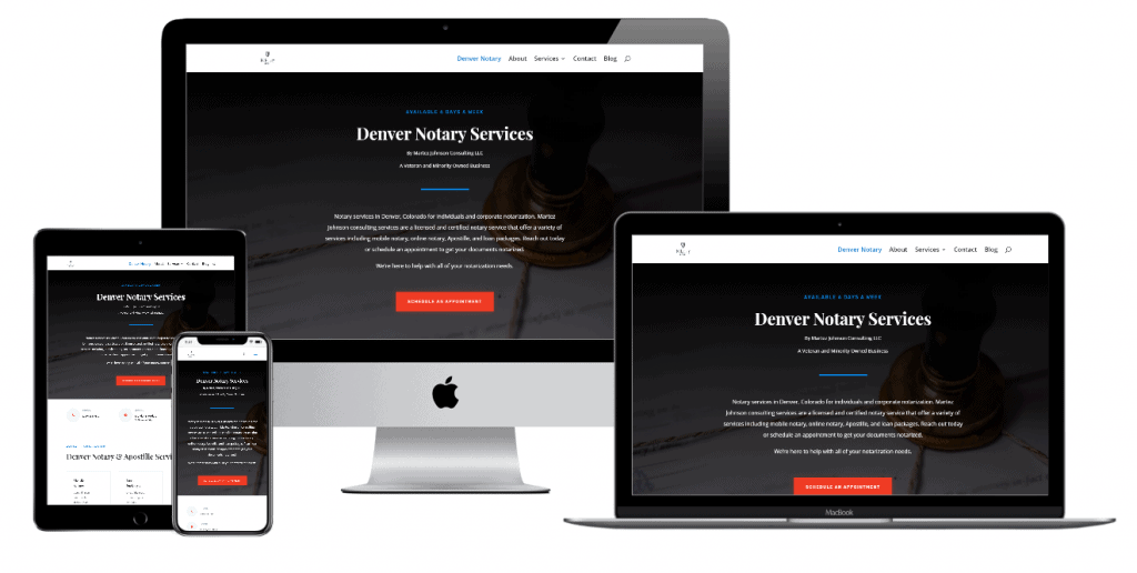 MJ Notary Denver LLC Denver Web Design Services