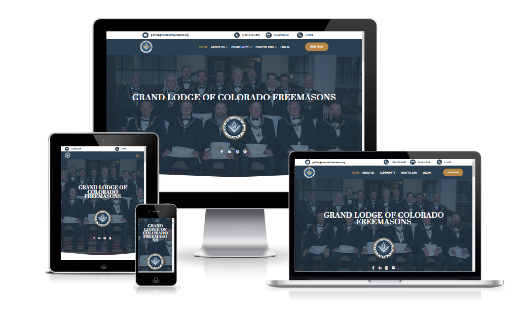 Grand Lodge of Colorado Freemasons Denver Website Design Services